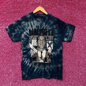 Malcom x blue tie dye Tshirt size medium